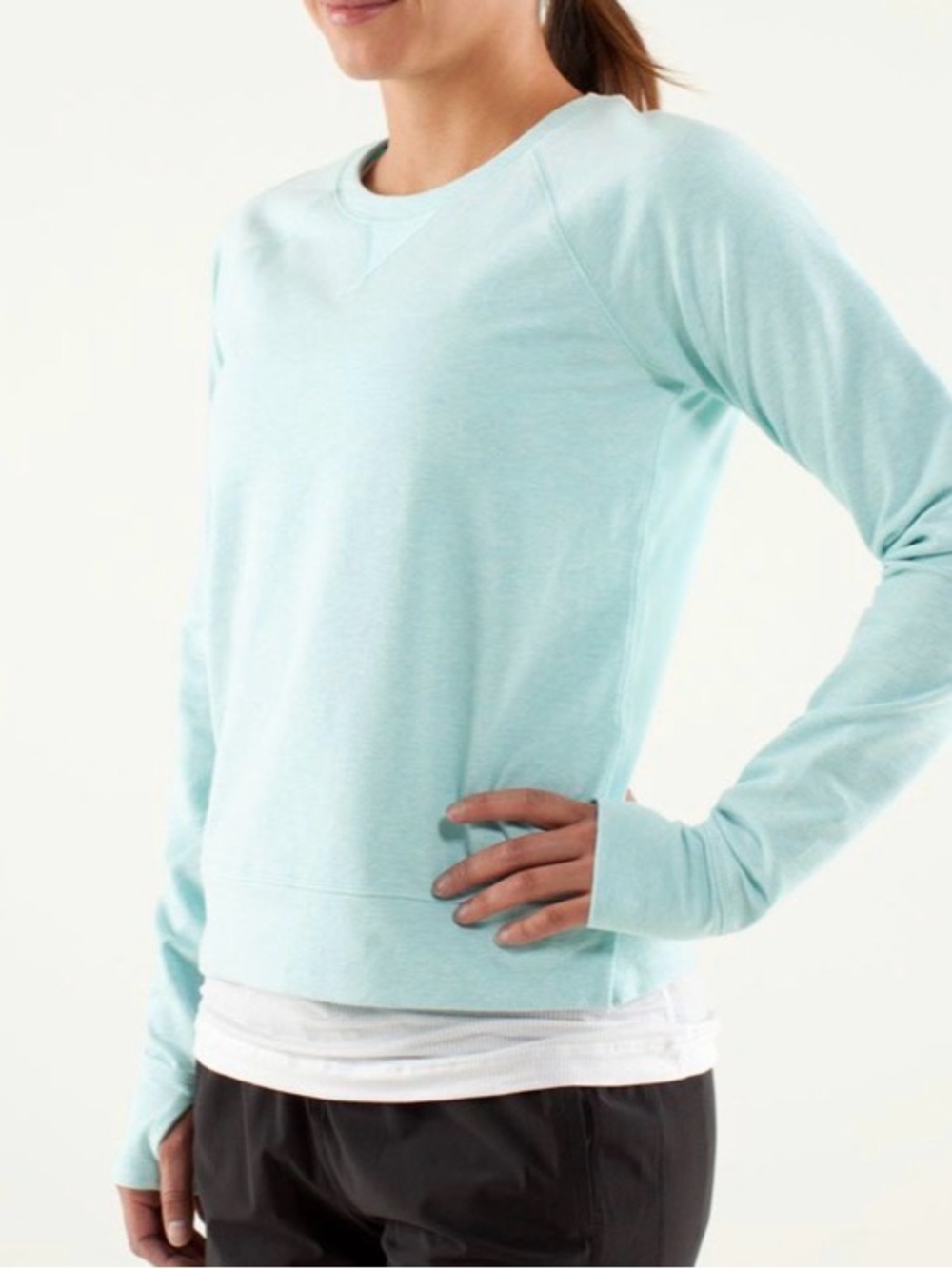Lululemon Voyage Pullover Crewneck Sweatshirt Aquamarine Women’s Size 4
